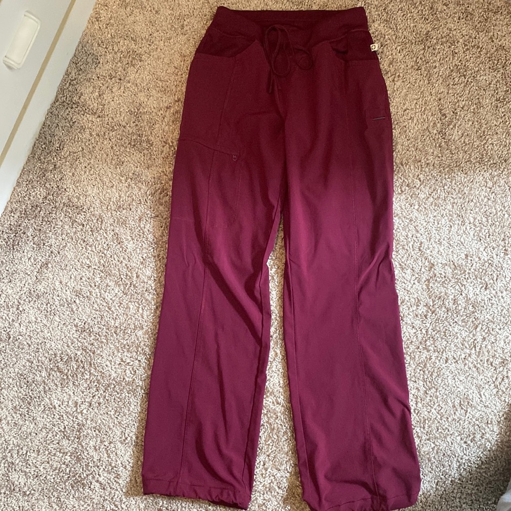 Infinity scrub pants, wine color